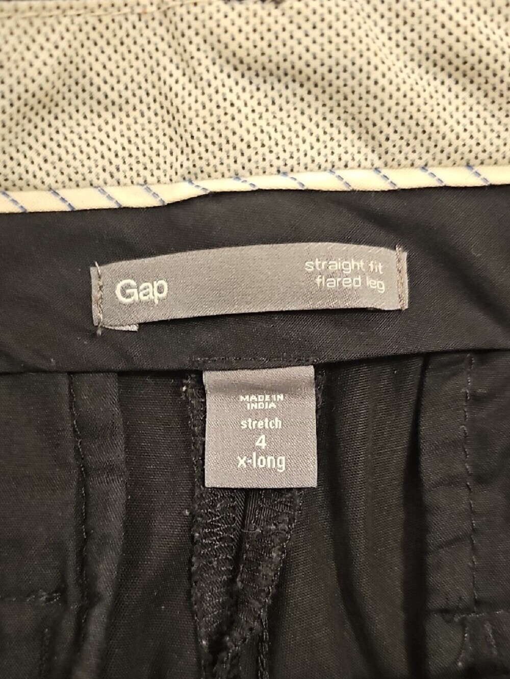 GAP Women's Straight Fit Flared Leg Black Dress Trousers with Crease - Picture 3 of 9